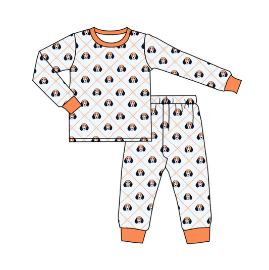 (Custom Design Preorder MOQ 5)  Team's TENNESSEE Print Boys Pajamas Clothes Set