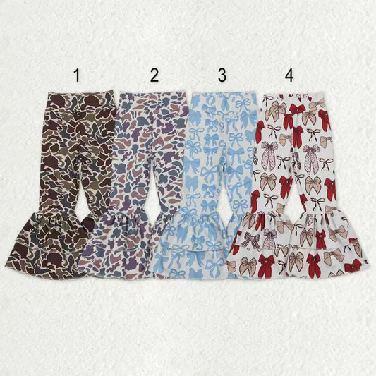 4 Colors Print Girls Bottom Yoga Bell Pants Sisters Wear