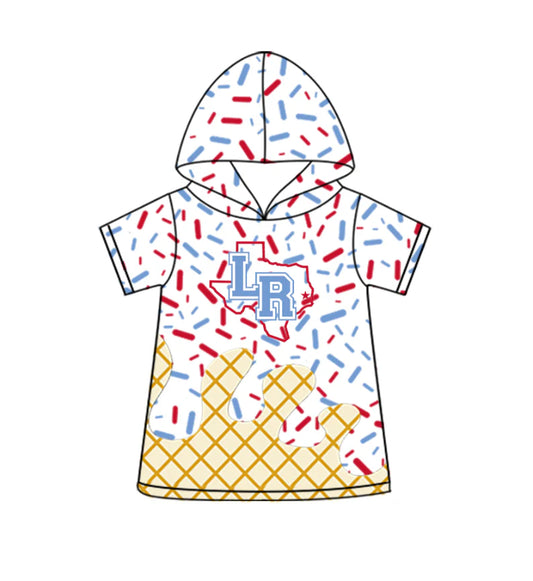 (Custom Design Preorder MOQ 5 Each Design) Team's LR Sprinkles Print Hoodie Top Mom and Me Matching Clothes