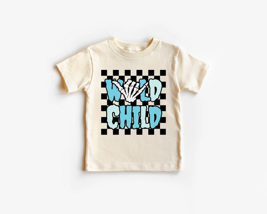 (Custom Design Preorder MOQ 5) Wild Child Print Boys Tee Shirts Top