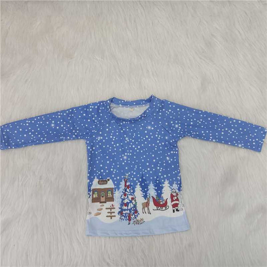(Promotion) 6 A1-16 Deer Christmas Santa Boys Tee Shirts Top