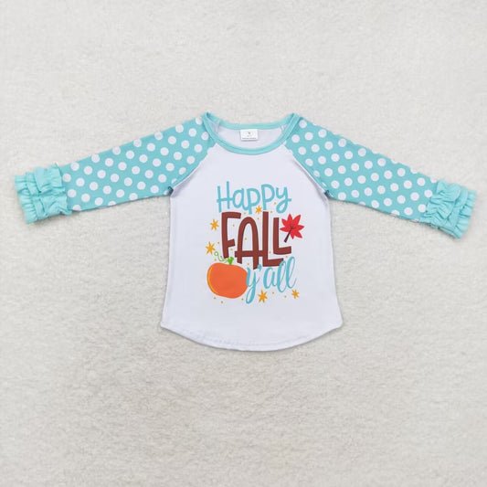 Long sleeve Tee fall pumpkin girls shirts   6 A13-11