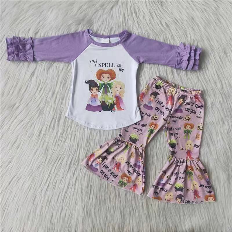 (Promotion) 6 A23-3 Purple Halloween witches bell pants outfits