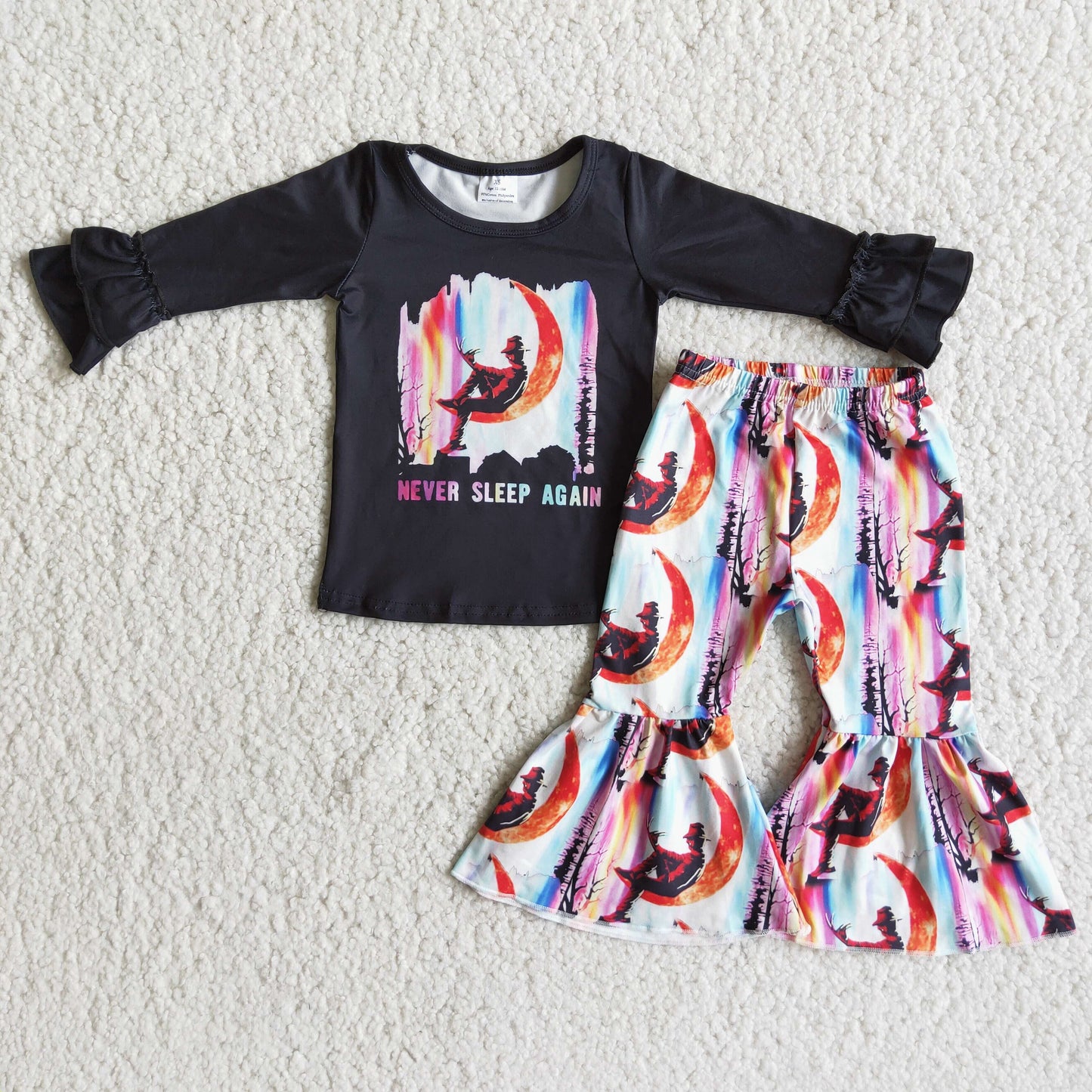 (Promotion) 6 B1-23 Never Sleep Again Print Girls Outfits
