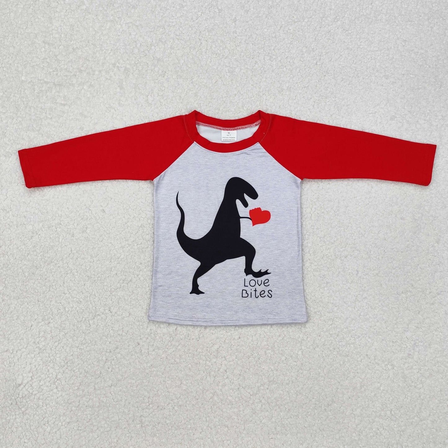 Boys long sleeve dinosaur Valentine's Day shirts       6 B12-7