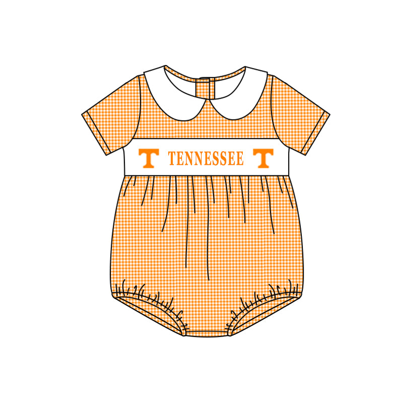 (Custom Design Preorder MOQ 5) Team's TENNESSEE Print Baby Boys Summer Romper