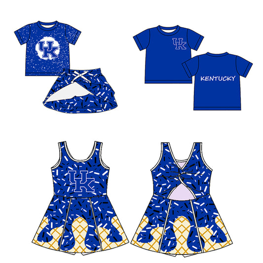 (Custom Design Preorder MOQ 5 Each Item)Team's Kentucky Print Family Matching Clothes