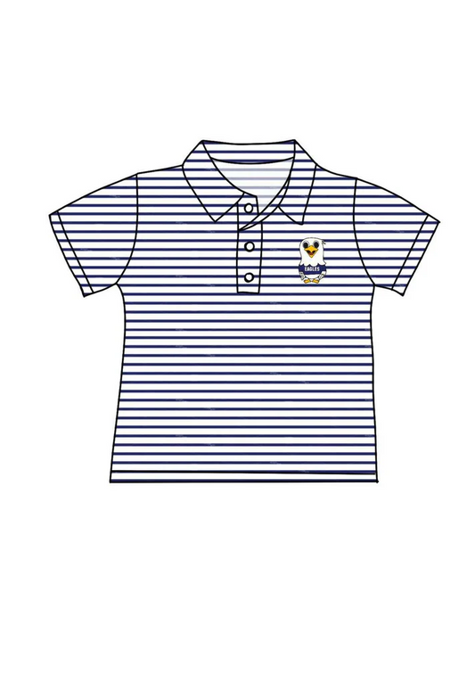 (Custom Design Preorder MOQ 5)  Team's EAGLES Print Boys Summer Polo Tee Shirts Top