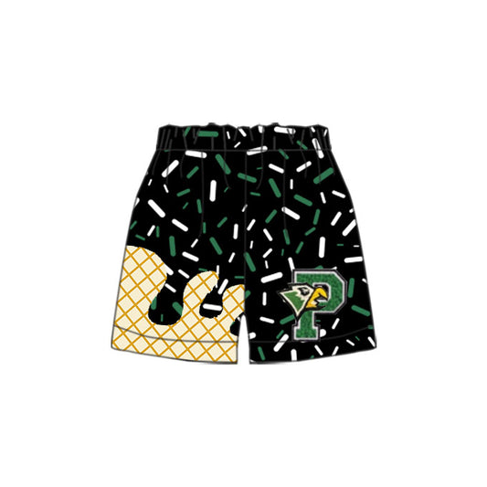 (Custom Design Preorder MOQ 5 Each Item) Team's Eagles Prosper Sprinkles Print Summer Bottom Shorts Mom and Me Matching Clothes
