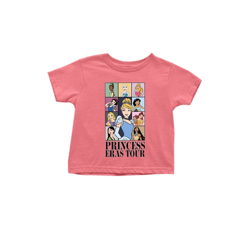 (Custom Design Preorder MOQ 5) Watermelon Princess Print Girls Summer Tee Shirts Top