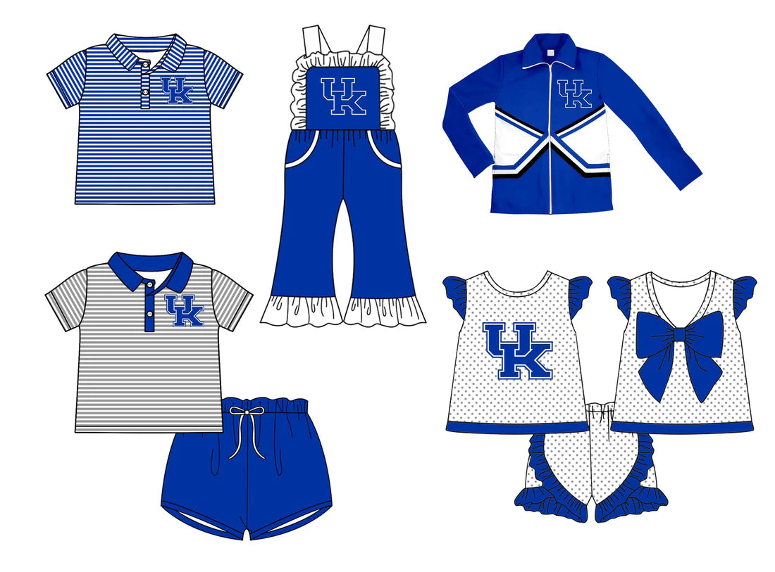 (Custom Design Preorder MOQ 5 Each Item)Team's Kentucky Print Sibling Matching Clothes