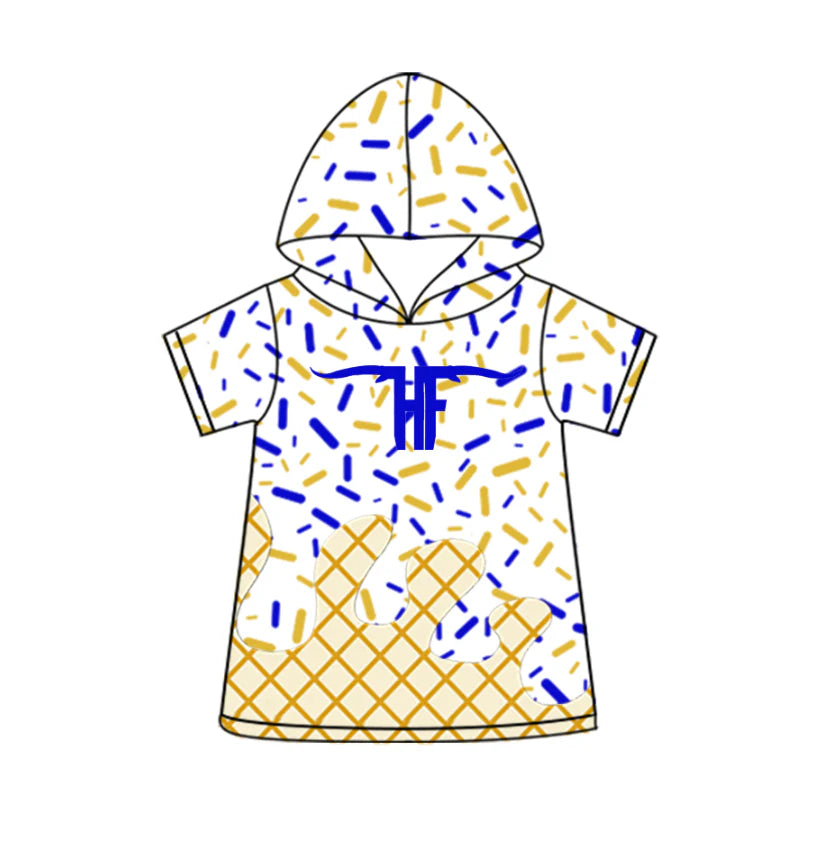(Custom Design Preorder MOQ 5 Each Design) Team's HF Sprinkles Print Hoodie Top Mom and Me Matching Clothes
