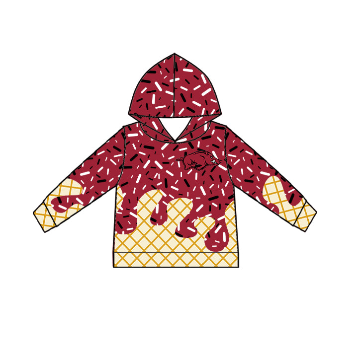 (Custom Design Preorder MOQ 5 Each Item)Team's Arkansas Sprinkles Print Sibling Matching Clothes