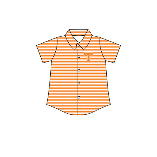 (Custom Design Preorder MOQ 5)  Team's Tennessee Stripes Print Boys Summer Tee Shirts Top