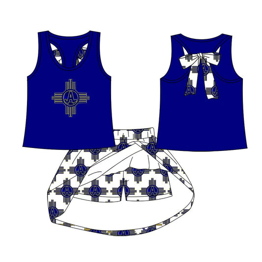 (Custom Design Preorder MOQ 5) Team's Jal Public Top Skirts Shorts Girls Summer Clothes Sets