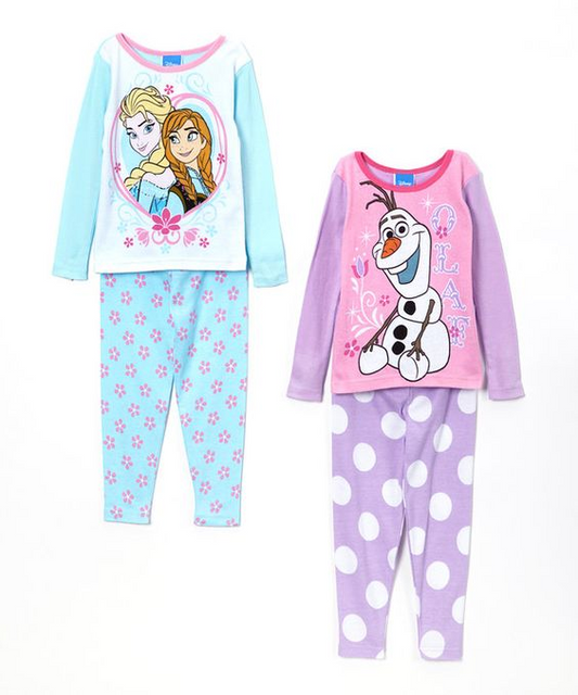 (Custom Design Preorder MOQ 5) Pink Cartoon Snowman Girls Pajamas Clothes Set