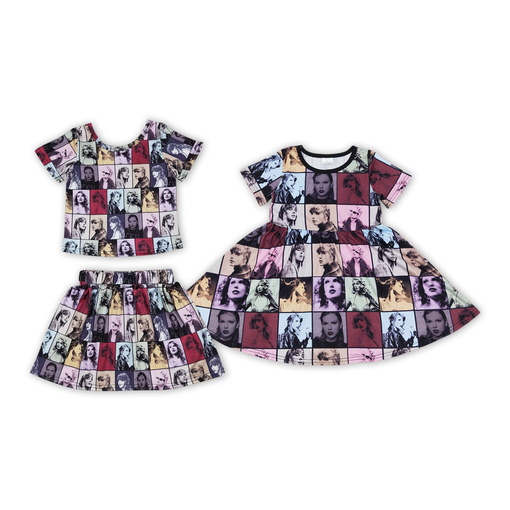 Singer Swiftie Print Sister Summer Matching Clothes