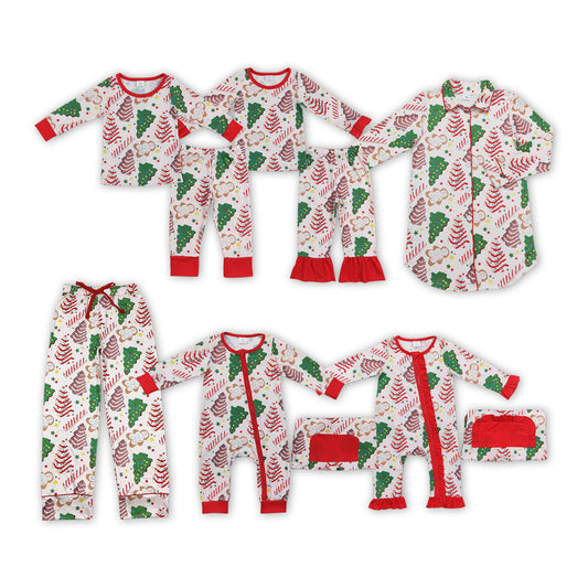 Christmas Debbie Cake Print Family Christmas Bamboo Matching Clothes