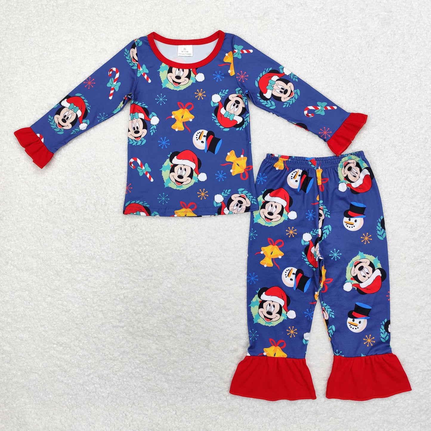 Cartoon Mouse Print Family Christmas Pajamas Matching Clothes