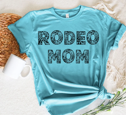 (Custom Design Preorder MOQ 5)  RODEO MOM Print Adult Tee Shirts Top