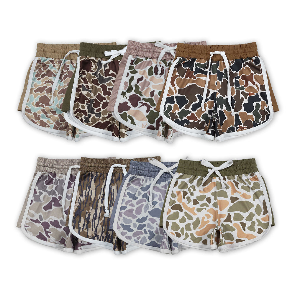 8 Colors Camo Print Kids Summer Bottom Shorts Sibling Wear