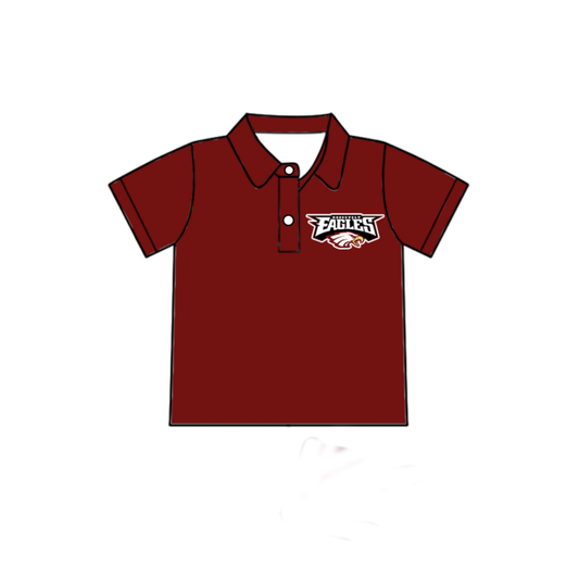 (Custom Design Preorder MOQ 5 )Team's EAGLES Print Boys Polo Tee Shirts Top