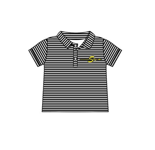(Custom Design Preorder MOQ 5 )Team's S Stripes Print Boys Polo Tee Shirts Top