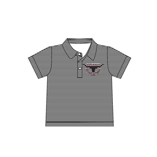 (Custom Design Preorder MOQ 5 ) Team's LONGHORNS Stripes Print Boys Polo Tee Shirts Top