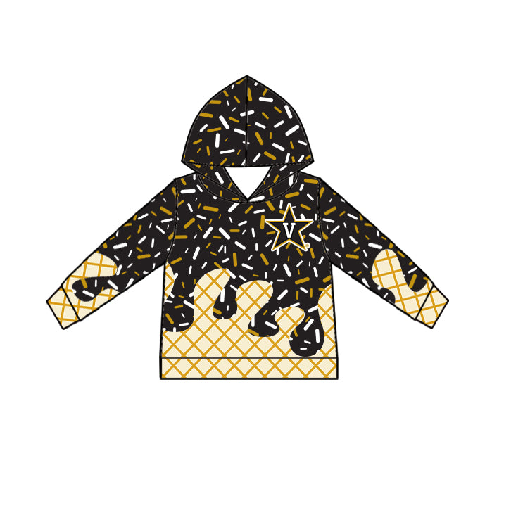 (Custom Design Preorder MOQ 5 Each Item)Team's Star V Sprinkles Print Sibling Matching Clothes