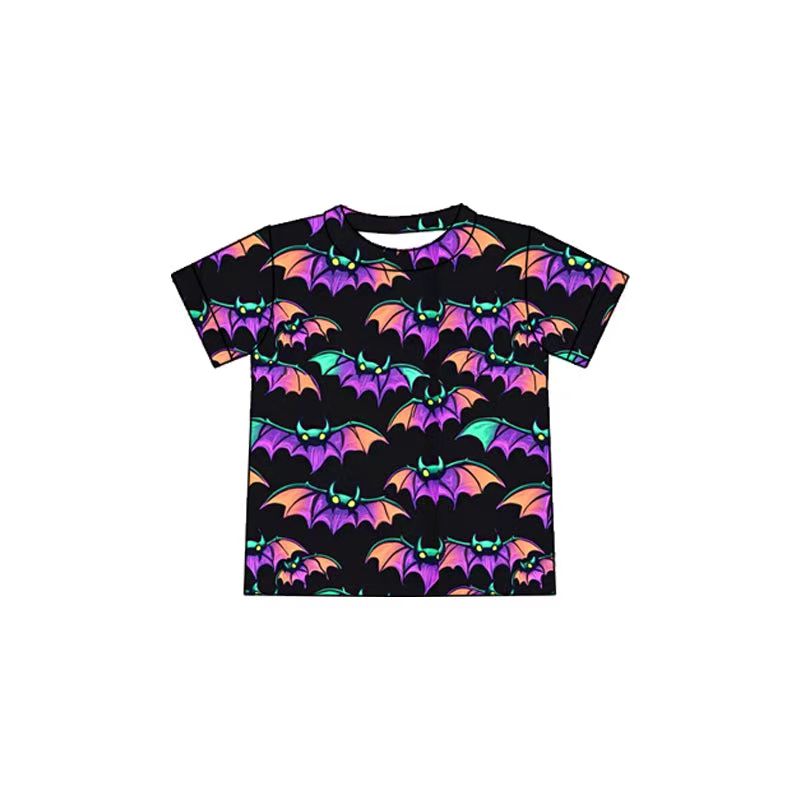 (Custom Design Preorder MOQ 5 Each Item) Bat Print Mom and Me Halloween Matching Clothes