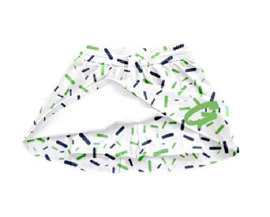 (Custom Design Preorder MOQ 5 Each Item) Team's G Green Sprinkles Print Summer Bottom Skirts Shorts Mom and Me Matching Clothes