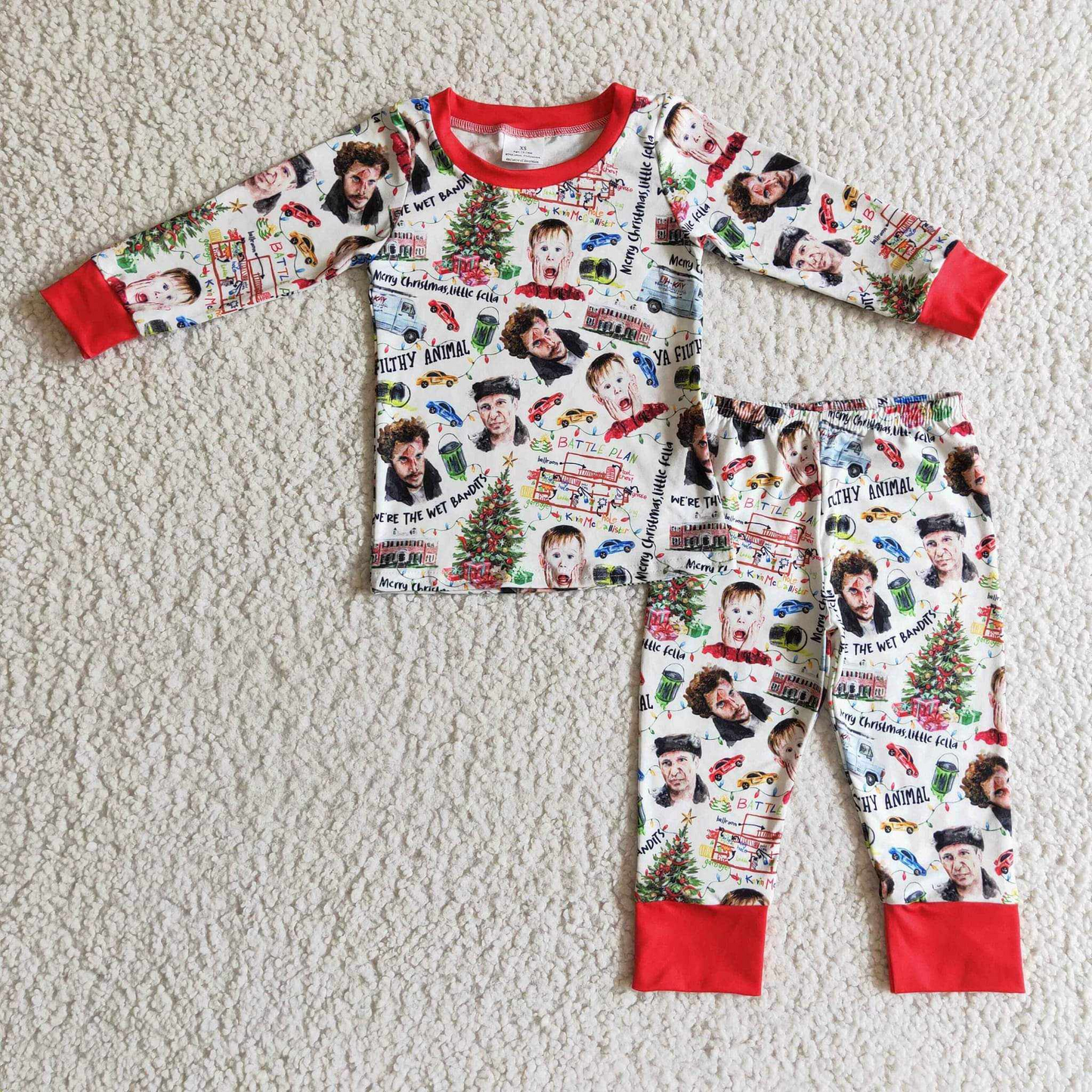 (Custom Design Preorder MOQ 5) Adult Christmas Movie Character Pajamas Man Clothes Set