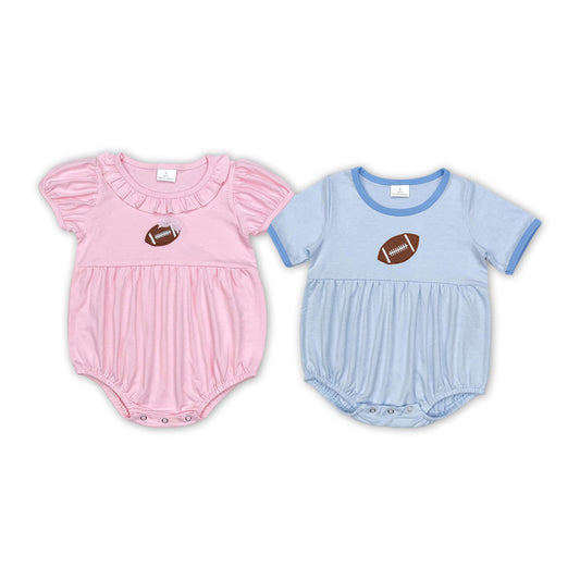 Football Embroidery Sibling Summer Matching Clothes