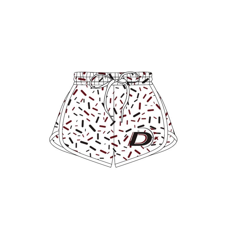 (Custom Design Preorder MOQ 5 Each Item) Team's De Leon Sprinkles Print Summer Bottom Sports Shorts Mom and Me Matching Clothes