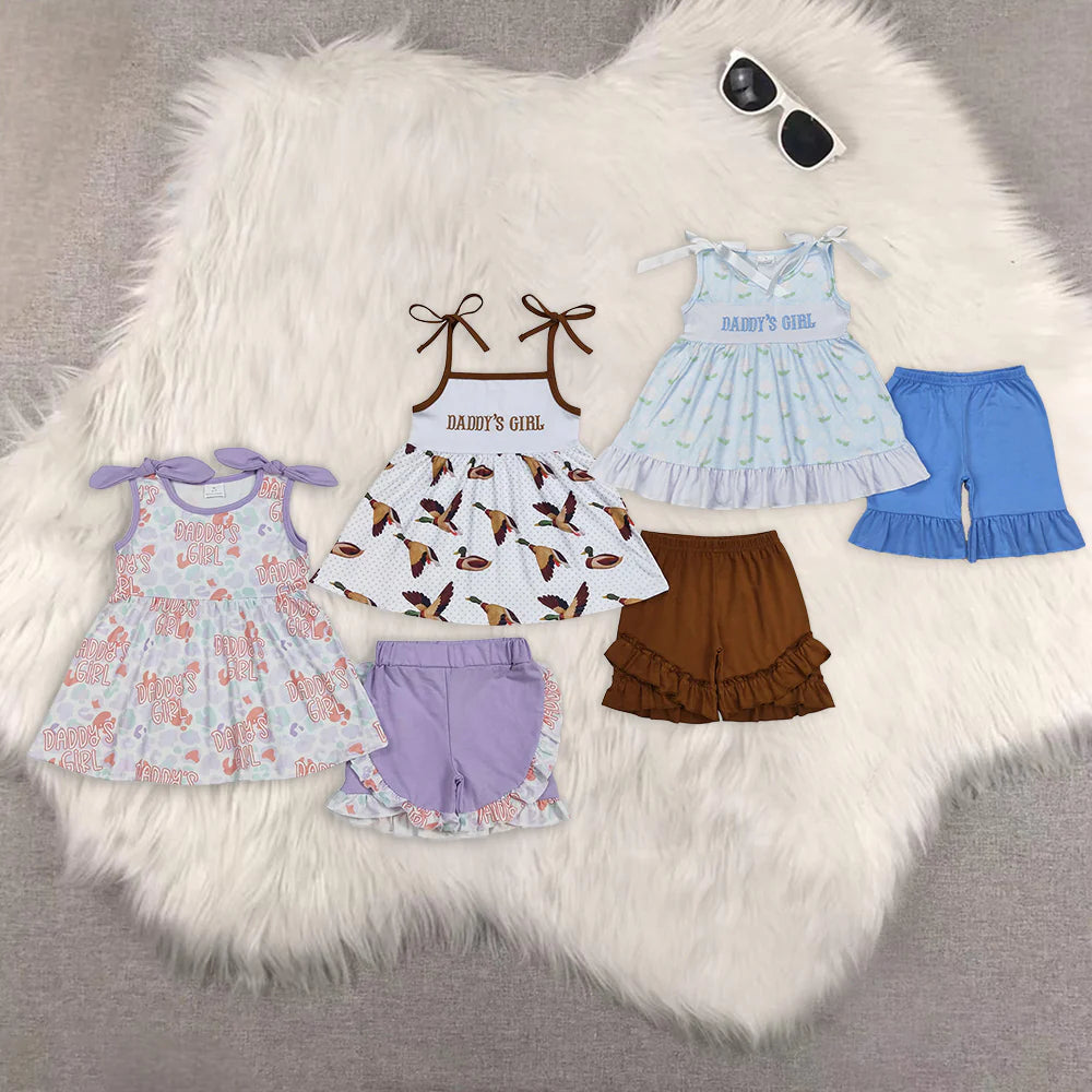 DADDY'S GIRL Girls Summer Clothes Set Sisters Wear
