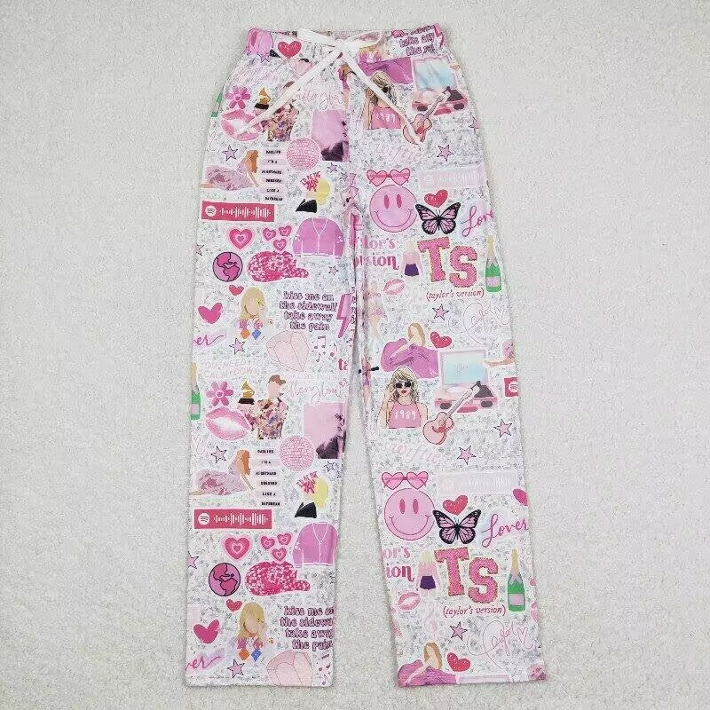 (Custom Design Preorder MOQ 5)  Singer Swiftie Print Kids Pajamas Pants