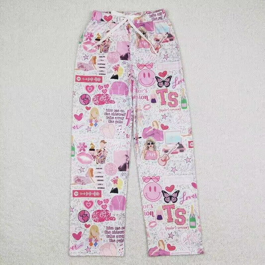 (Custom Design Preorder MOQ 5)  Singer Swiftie Print Kids Pajamas Pants