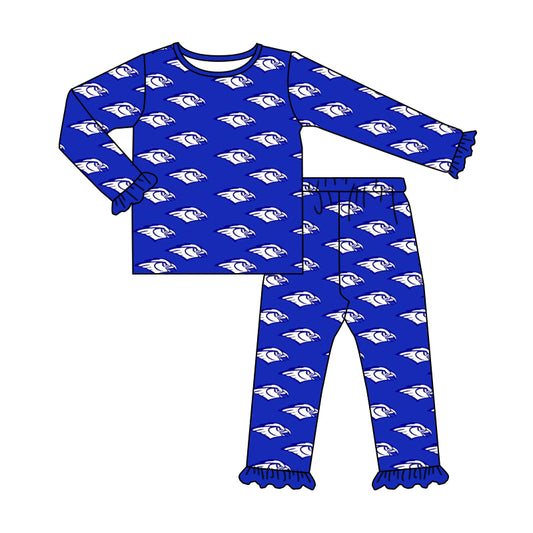 (Custom Design Preorder MOQ 5) Team's Colleton Print Girls Pajamas Clothes Set