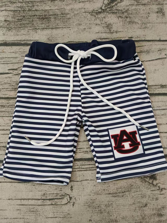 (Custom Design Preorder MOQ 5) Team's UA Stripes Print Boys Swim Trunks