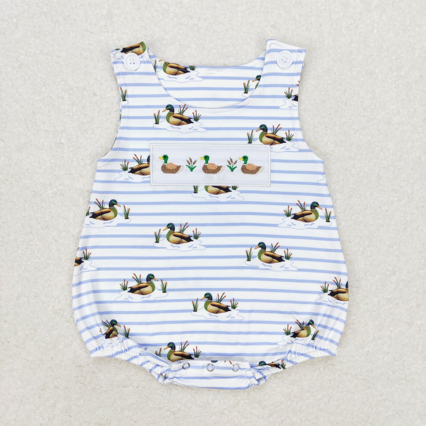 Duck Embroidery Print Sibling Summer Matching Clothes