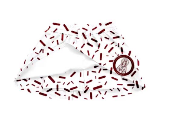 (Custom Design Preorder MOQ 5 Each Item) Team's White Sprinkles Print Summer Bottom Skirts Shorts Mom and Me Matching Clothes