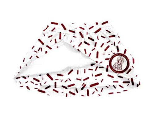 (Custom Design Preorder MOQ 5 Each Item) Team's White Sprinkles Print Summer Bottom Skirts Shorts Mom and Me Matching Clothes