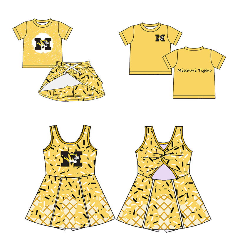 (Custom Design Preorder MOQ 5 Each Item)Team's Missouri Tigers Print Family Matching Clothes