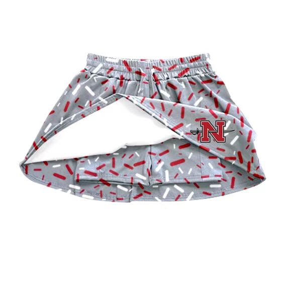 (Custom Design Preorder MOQ 5 Each Item) Team's N Grey Sprinkles Print Summer Bottom Skirts Shorts Mom and Me Matching Clothes