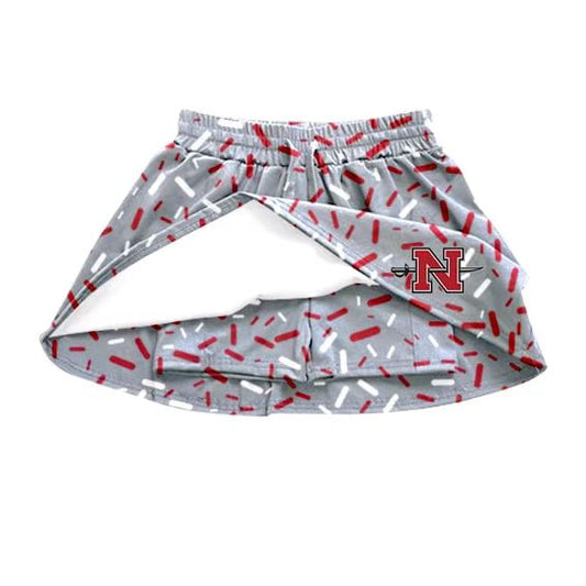 (Custom Design Preorder MOQ 5 Each Item) Team's N Grey Sprinkles Print Summer Bottom Skirts Shorts Mom and Me Matching Clothes