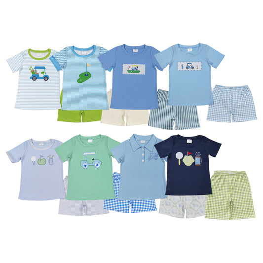 8 Items Golf Embroidery Brothers Summer Matching Clothes