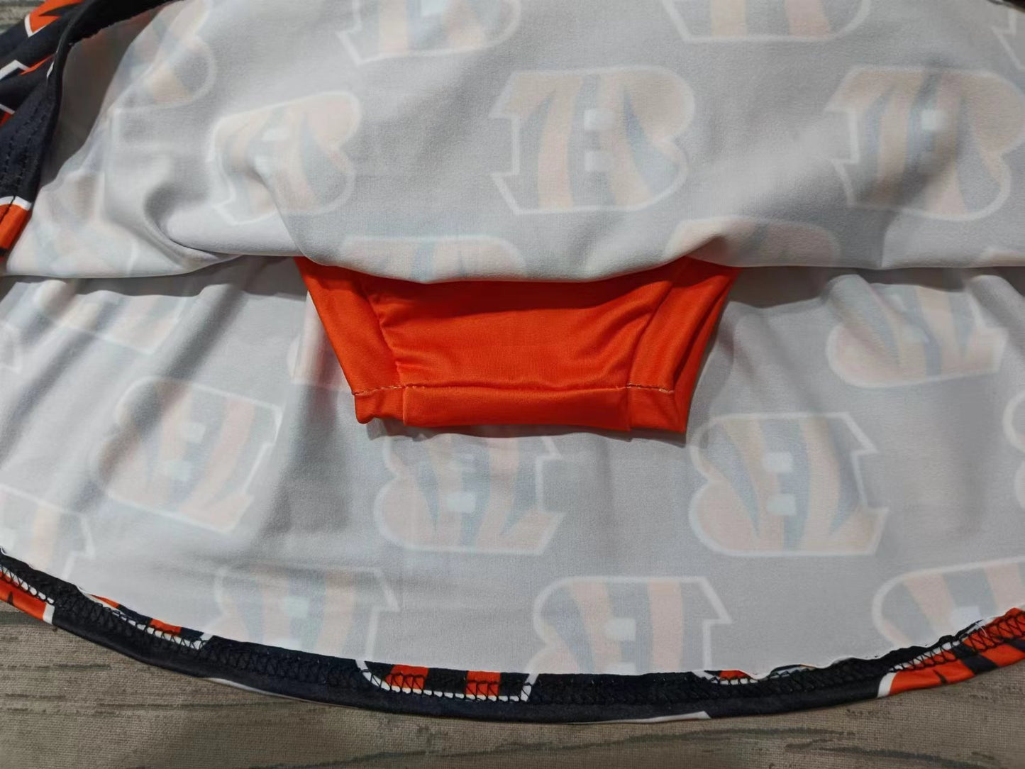 (Custom Design Preorder MOQ 3) Team's Cincinnati Bengals Print Skirts With Shorts Girls Clothes Sets