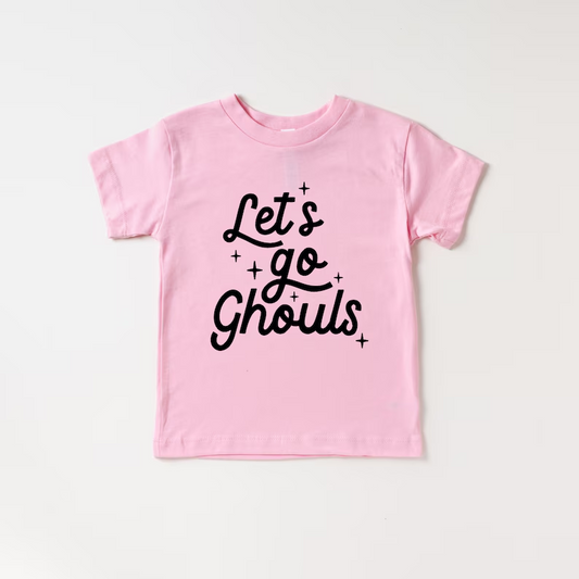 (Custom Design Preorder MOQ 5) Let's Go Pink Print Girls Tee Shirts Top