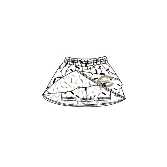 (Custom Design Preorder MOQ 5 Each Item) Team's Comanche Sprinkles Print Summer Bottom Skirts Shorts Mom and Me Matching Clothes