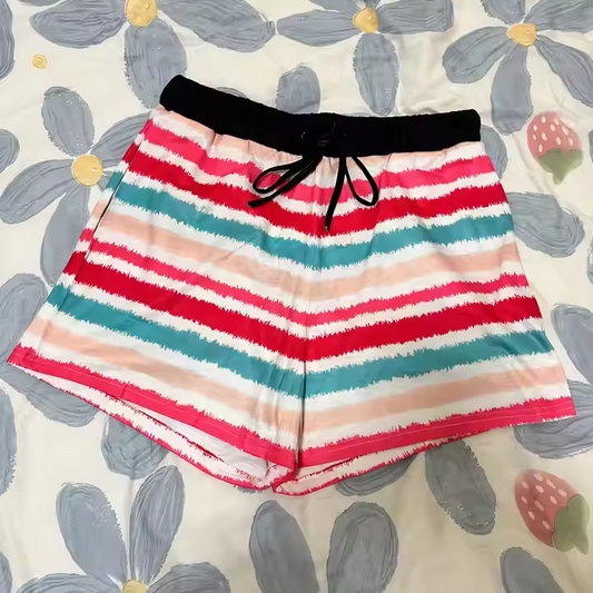 (Custom Design Preorder MOQ 5) Stripes Print Kids Summer Bottom Shorts